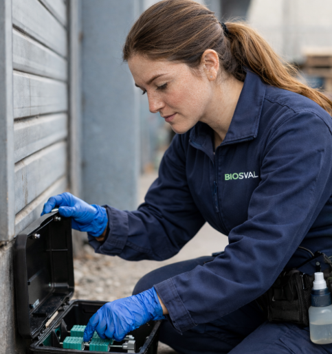 Revisando punto de Control de Roedores